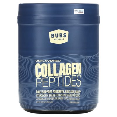 Bubs Naturals, peptydy kolagenowe, niezmożone, 20 uncji (567 g) Bubs Naturals, peptydy kolagenowe, niezmożone, 20 uncji (567 g)