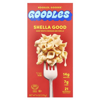 Goodles, Shella Good, aged white cheddar and Shells, 6 oz (170 g)