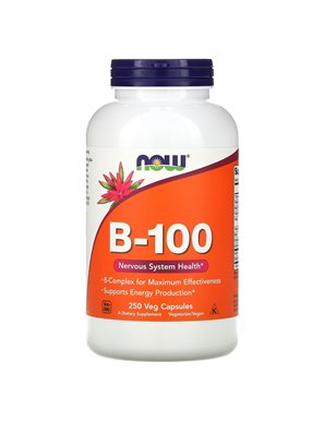 NOW Foods, B-100, 250 Vegetarian Capsules NOW Foods, B-100, 250 Vegetarian Capsules