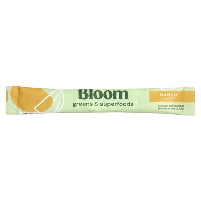 Bloom, Greens &amp Superfoods, Mango, 5 paczek, 0,2 uncji (5,64 g)