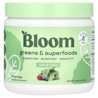 Bloom, Greens &amp Superfoods, oryginał, 5,3 uncji (151,5 g)