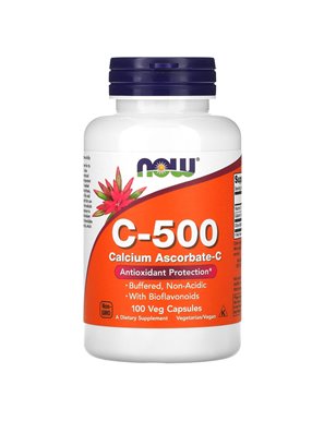NOW Foods, C-500, Calcium Ascorbate-C, 100 Vegetarian Capsules NOW Foods, C-500, Calcium Ascorbate-C, 100 Vegetarian Capsules