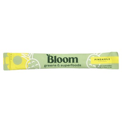 Bloom, Greens &amp Superfoods, ananas, 5 paczek, 0,21 uncji (5,82 g)