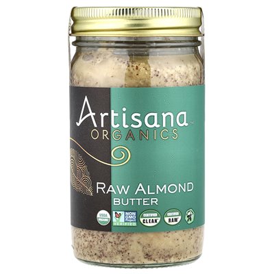 Artisana, organiczne, surowe masło migdałowe, 14 uncji (397 g) Artisana, organiczne, surowe masło migdałowe, 14 uncji (397 g)