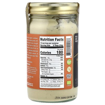 Artisana Bio-Cashewbutter, roh, 14 oz (397 g)
