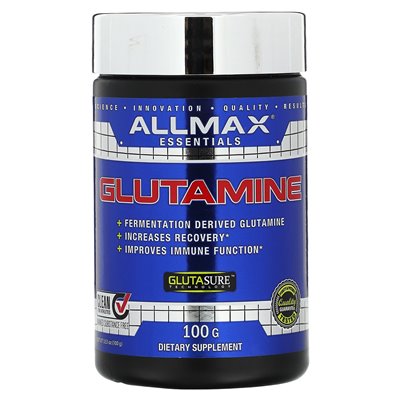 Allmax, Essentials, glutamina, 5 g, 3,53 uncji (100 g) Allmax, Essentials, glutamina, 5 g, 3,53 uncji (100 g)