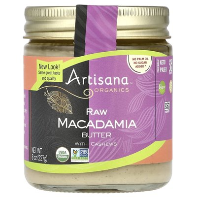 Artisana Bio-Macadamia-Cashewbutter, roh, 8 oz (227 g)