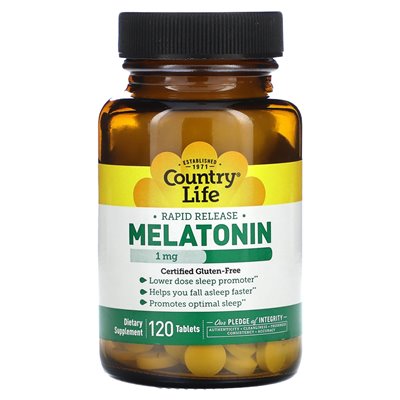 Życie country, melatonina, szybkie wydanie, 1 mg, 120 tabletek Życie country, melatonina, szybkie wydanie, 1 mg, 120 tabletek