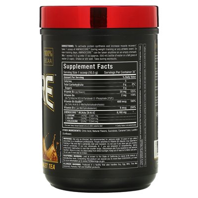 Allmax, Aminocore ™ BCAA, słodka herbata, 0,69 funta (315 g) Allmax, Aminocore ™ BCAA, słodka herbata, 0,69 funta (315 g)