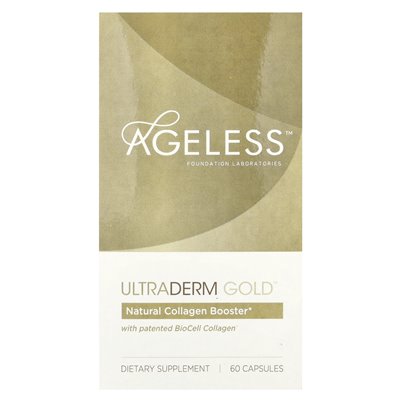 Ageless Foundation Laboratories, Ultraderm Gold, Natural Collagen Booster with patented BioCell collagen, 60 capsules