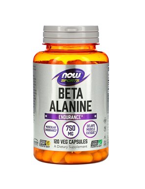 NOW Foods, Sports, Beta-Alanine, Endurance, 750 mg, 120 Vegetarian Capsules NOW Foods, Sports, Beta-Alanine, Endurance, 750 mg, 120 Vegetarian Capsules