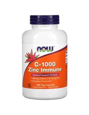 NOW Foods, C-1000 Zin Immune, 180 Wegetariańskich Kapsułek NOW Foods, C-1000 Zin Immune, 180 Wegetariańskich Kapsułek