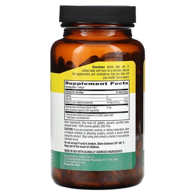 Country Life, Nature's Garlic, 5 mg, 180 softgels (500 mg na softgel)