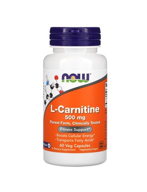 NOW Foods, L-Carnitin, 500 mg, 60 vegane Kapseln NOW Foods, L-Carnitin, 500 mg, 60 vegane Kapseln