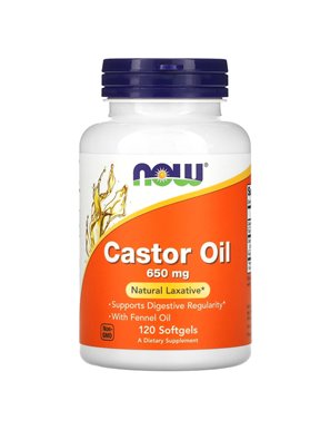 NOW Foods, Castor Oil, 650 mg, 120 Softgels