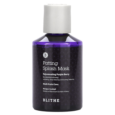 BLITHE, klepiąca maskę kosmetyczną, odmłodzenie fioletowej jagody, 5,07 fl oz (150 ml) BLITHE, klepiąca maskę kosmetyczną, odmłodzenie fioletowej jagody, 5,07 fl oz (150 ml)