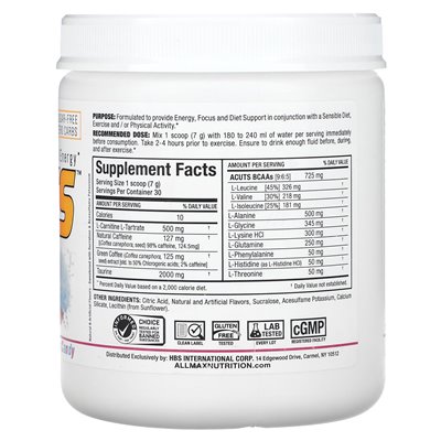 Allmax, Acuts ™, energia amino, cukierki waty, 7,4 uncji (210 g) Allmax, Acuts ™, energia amino, cukierki waty, 7,4 uncji (210 g)