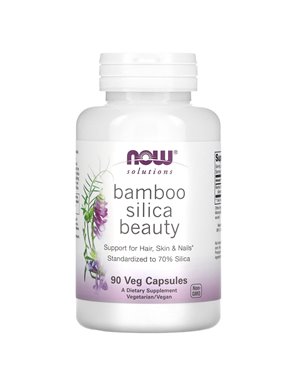 NOW Foods, Solutions, Bamboo Beauty Silica, 90 Vegetarian Capsules NOW Foods, Solutions, Bamboo Beauty Silica, 90 Vegetarian Capsules