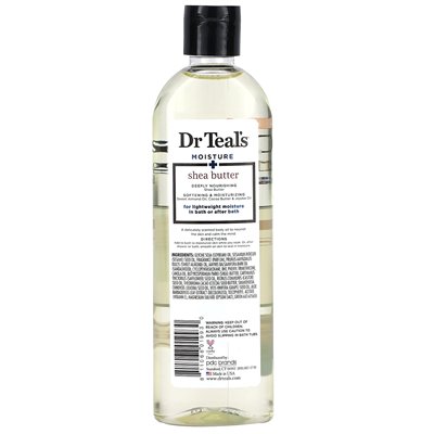 Dr Teal's, Nawilżający olej do kąpieli i ciała, masło shea, 8,8 fl oz (260 ml)