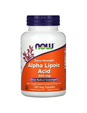 NOW Foods, Alpha-Liponsäure, extra stark, 600 mg, 120 vegetarische Kapseln