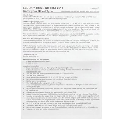 D'Adamo, zestaw do pisania krwi Eldon, 1 łatwy zestaw do samookaleczenia