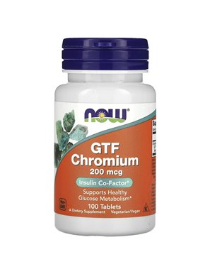 NOW Foods, GTF Chrom, 200 mcg, 100 tabletek
