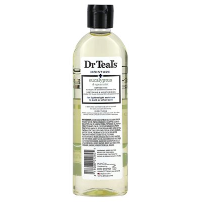 Dr Teal's, Nawilżący olej do kąpieli i ciała, Eukaliptus &amp Spearmint, 8,8 fl oz (260 ml)