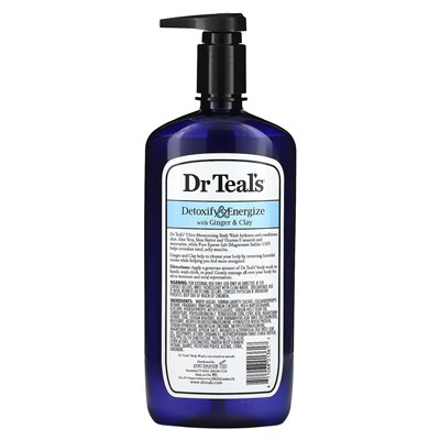 Dr Teal's, Body Wash z czystą solą epsom, detoksify i energetyze, 24 Oz (710 ml) Dr Teal's, Body Wash z czystą solą epsom, detoksify i energetyze, 24 Oz (710 ml)