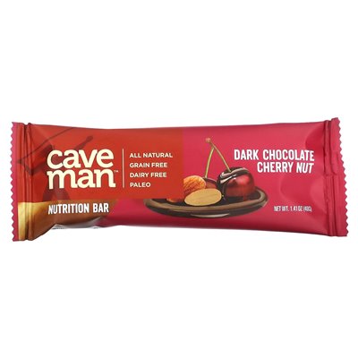 Caveman Foods, Bating Bat, ciemna czekoladowa orzechy wiśni, 12 barów, 1,41 uncji (40 g) każdy