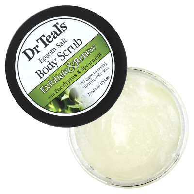 Dr Teal's, Epsom Salt Body Scrub, Eukaliptus &amp Spearmint, 16 uncji (454 g)