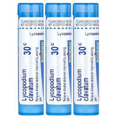 Boiron, Lycopodium, Meltaway Pellets, 30c, 3 rurki, 80 granulków