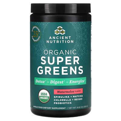 Starożytne odżywianie, organiczne supergreens, arbuz, 8,82 uncji (250 g)