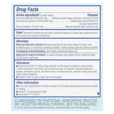 Boiron, Arnicare Leg Cramp Relief, Lemon, 3 Tubes, 11 Chewable Tablets Per Tube Boiron, Arnicare Leg Cramp Relief, Lemon, 3 Tubes, 11 Chewable Tablets Per Tube