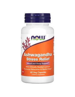 NOW Foods, Ashwagandha Stress Relief, 60 Wegetariańskich Kapsułek