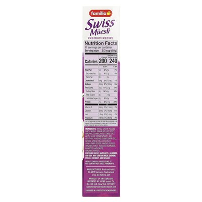 Familia, szwajcarski musli, przepis premium, 21 uncji (595 g)