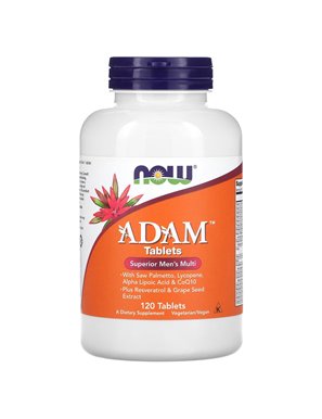 NOW Foods, ADAM, Wyższa Multiwitamina Dla Mężczyzn, 120 tabletek