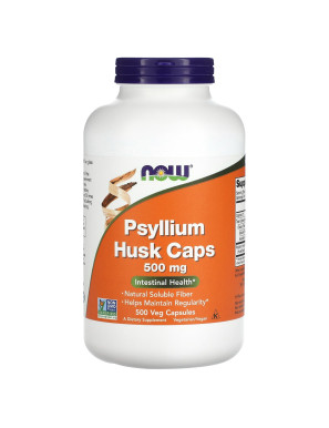 NOW Foods, Kapsułki Z Owsa Psyllium, 500 mg, 500 Wegetariańskich Kapsułek NOW Foods, Kapsułki Z Owsa Psyllium, 500 mg, 500 Wegetariańskich Kapsułek