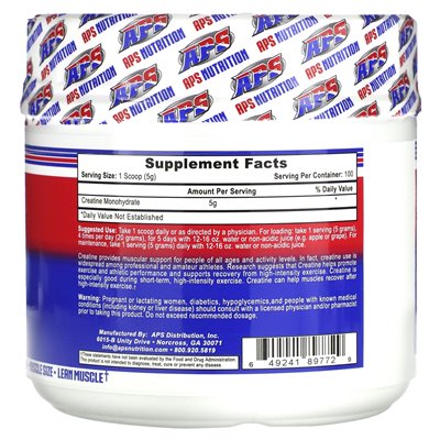 APS, monohydrat kreatyny, 17,63 uncji (500 g)