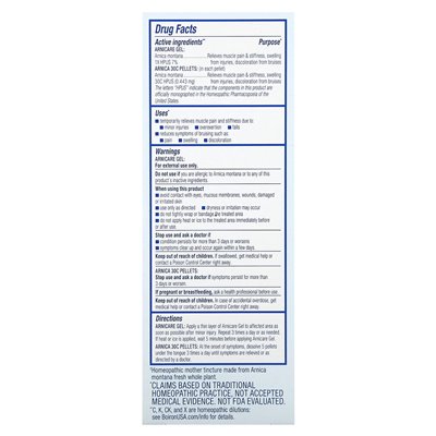 Boiron, Arnika-Gel und Pellets-Packung, 2 Stück