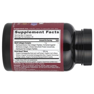 Ancient Nutrition, Multi Collagen, Brain, 90 Capsules