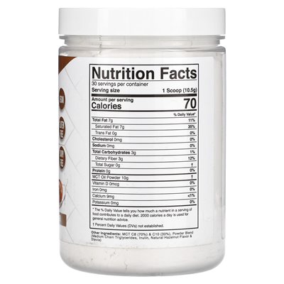 Divine Health, Dr. Colbert's Keto Zone, MCT Oil Powder, Laskonut, 11,11 uncji (315 g)