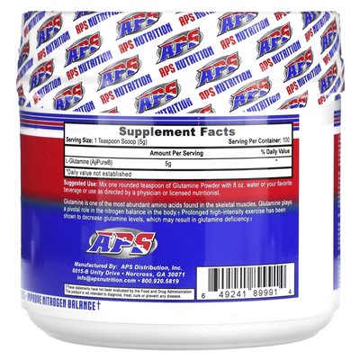 APS, L-Glutamin, ultrareines Pulver, 17,63 oz (500 g)