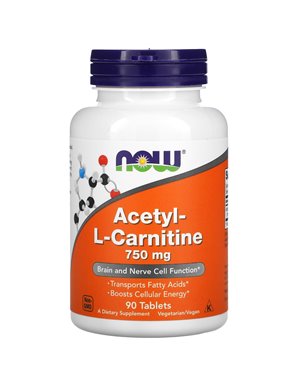 NOW Foods, Acetyl-L-Carnitin, 750 mg, 90 Tabletten NOW Foods, Acetyl-L-Carnitin, 750 mg, 90 Tabletten