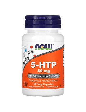 NOW Foods, 5-HTP, 50 mg, 30 Wegańskich Kapsułek