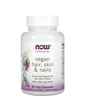 NOW Foods, Solutions, Vegan Hair, Skin & Nails, 90 Vegan Capsules