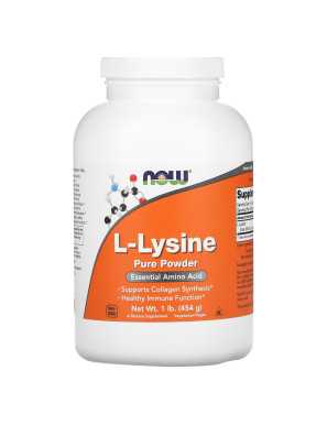 NOW Foods, Pure L-Lysine Powder, 1 lb (454 g) NOW Foods, Pure L-Lysine Powder, 1 lb (454 g)