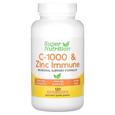Super Nutrition, C-1000 & Immunity Zinc, 120 vegetarische Kapseln