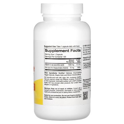 Super Nutrition, C-1000 & Immunity Zinc, 120 vegetarische Kapseln