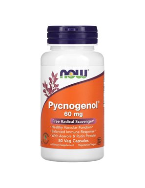 NOW Foods, Pycnogenol, 60 mg, 50 Vegetarian Capsules
