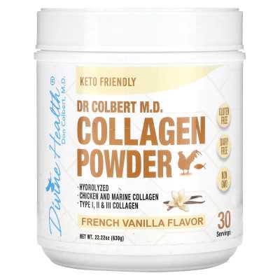 Divine Health, Dr. Colbert M.D. Collagen Powder, French Vanilla, 22.22 oz (630 g) Divine Health, Dr. Colbert M.D. Collagen Powder, French Vanilla, 22.22 oz (630 g)
